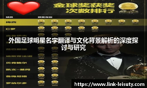 外国足球明星名字翻译与文化背景解析的深度探讨与研究